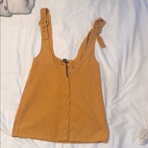 Mustard overall dress